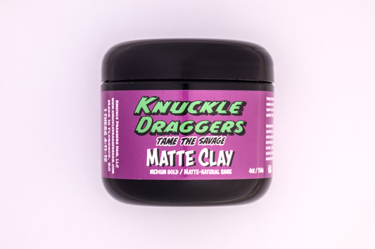 Matte Clay-Medium hold, matte to natural shine.